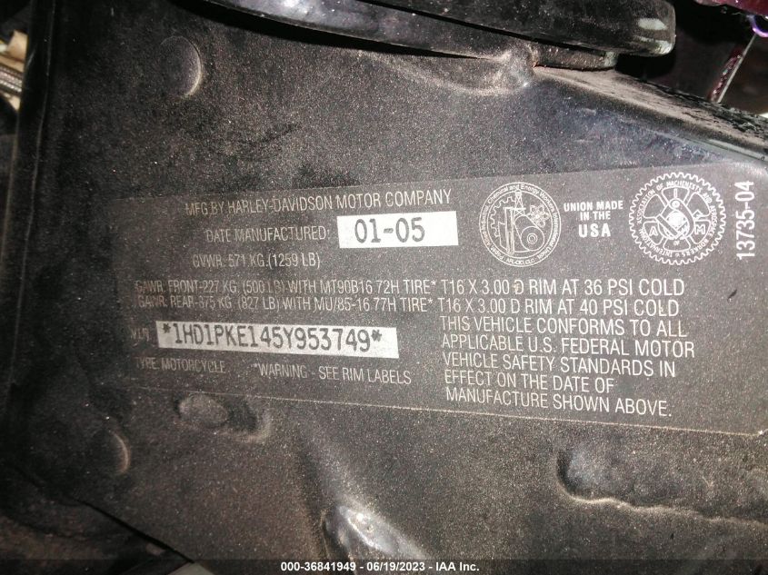 2005 HARLEY-DAVIDSON FLHTCSE2 - 1HD1PKE145Y953749