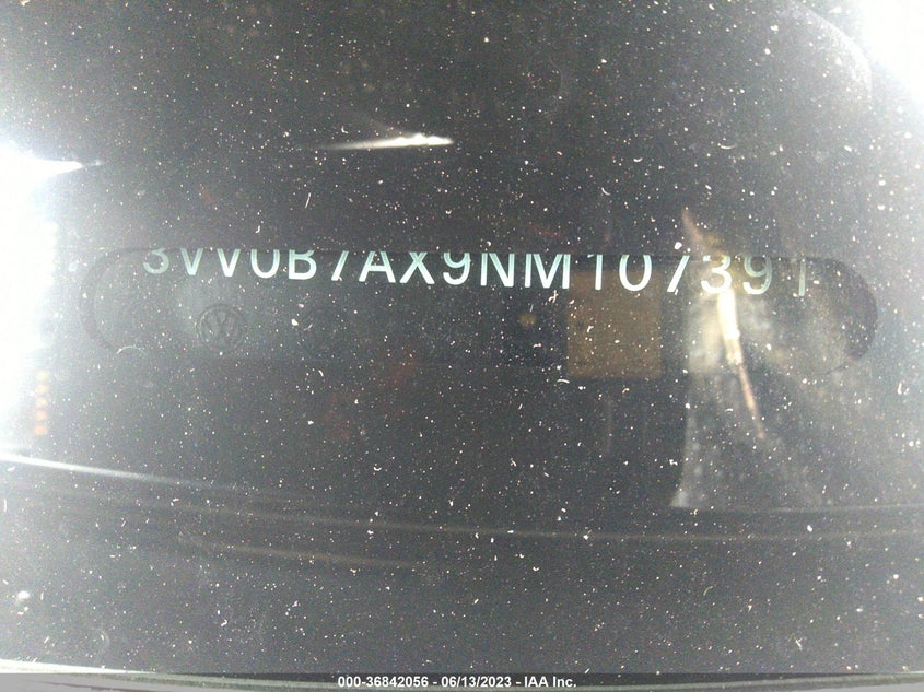 VIN 3VV0B7AX9NM107391 2022 VOLKSWAGEN TIGUAN S