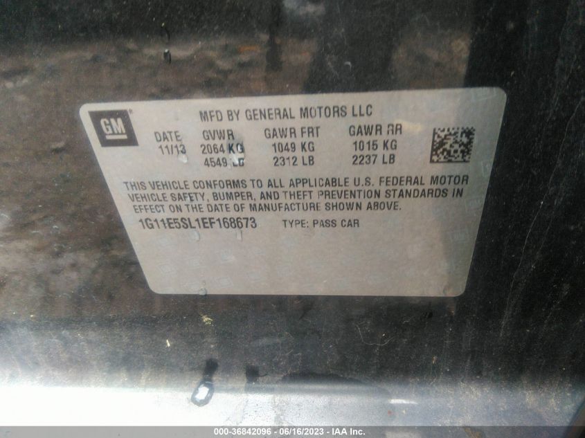 2014 CHEVROLET MALIBU LT - 1G11E5SL1EF168673