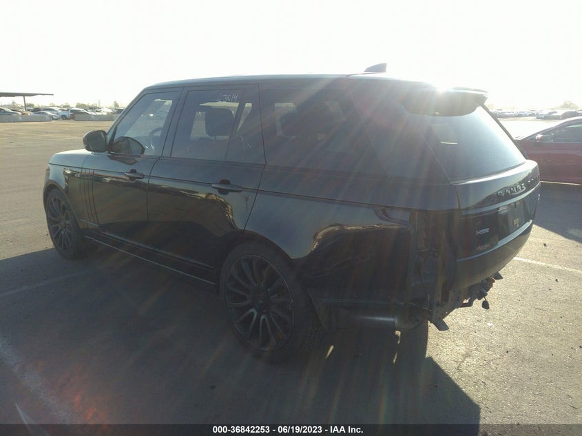 VIN SALGS2FV1HA361453 2017 LAND ROVER RANGE ROVER HSE