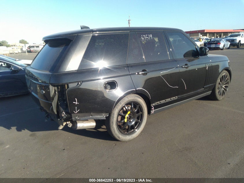 VIN SALGS2FV1HA361453 2017 LAND ROVER RANGE ROVER HSE