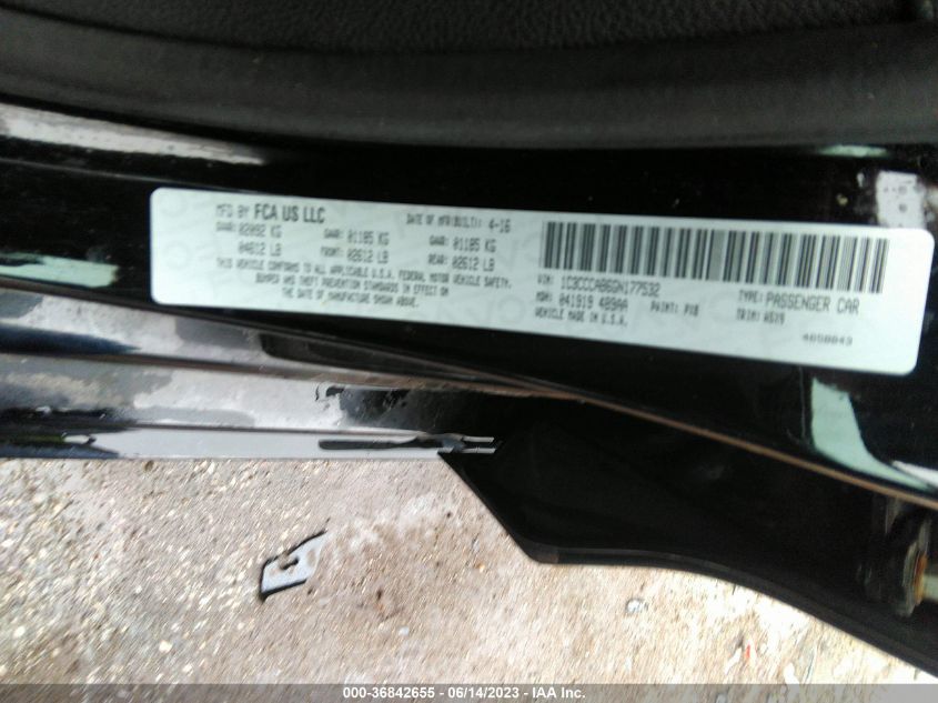 2016 CHRYSLER 200 LIMITED - 1C3CCCAB6GN177532