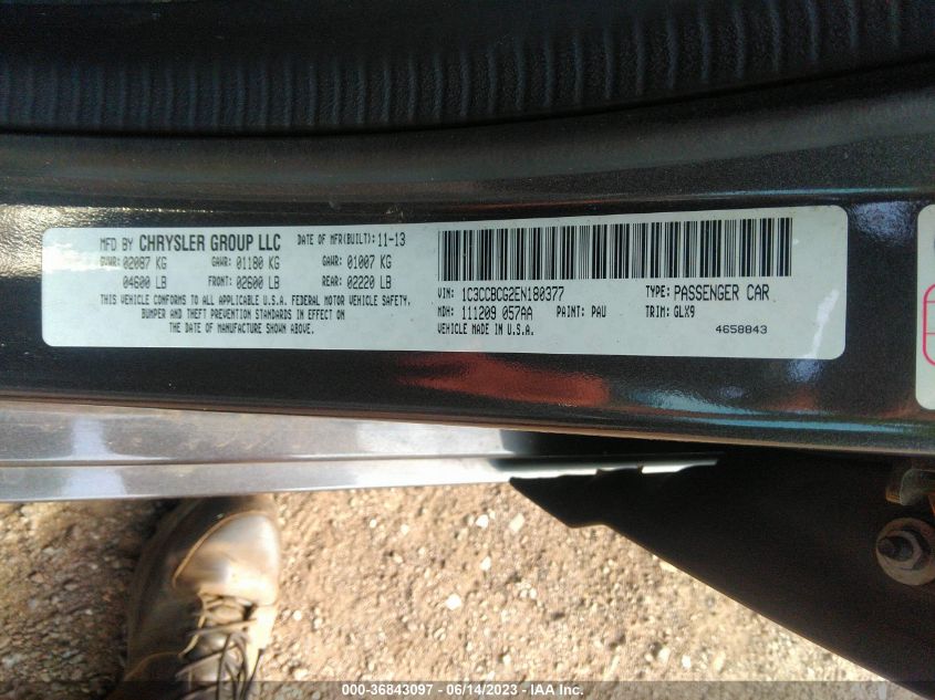 2014 CHRYSLER 200 LIMITED - 1C3CCBCG2EN180377
