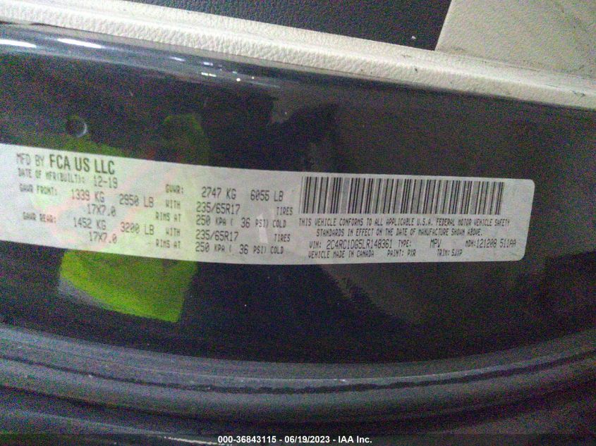 2020 CHRYSLER VOYAGER LXI - 2C4RC1DG5LR148361