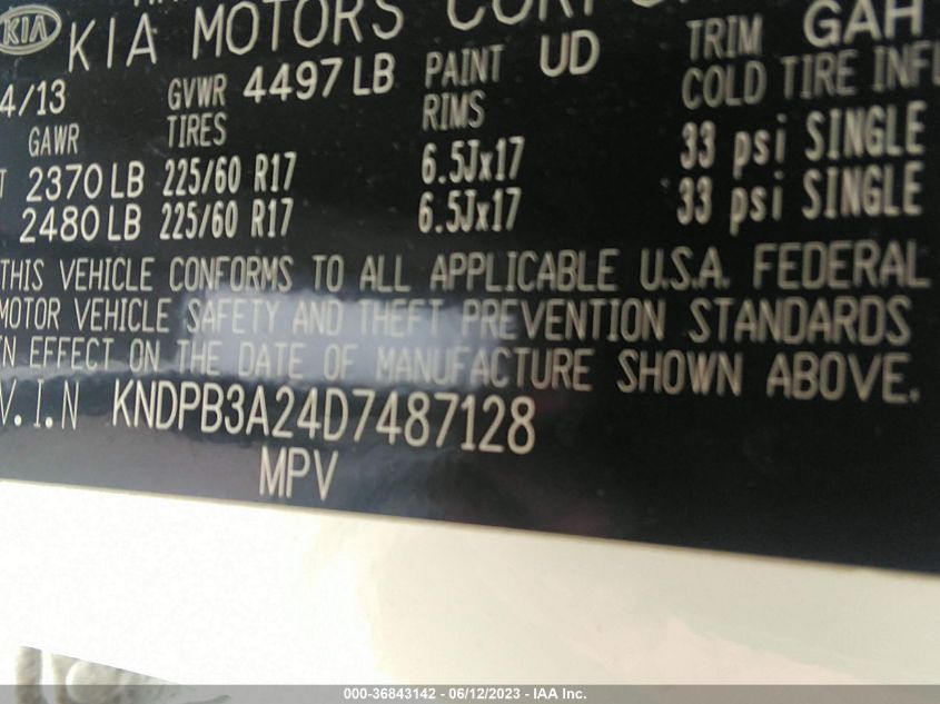 2013 KIA SPORTAGE LX - KNDPB3A24D7487128