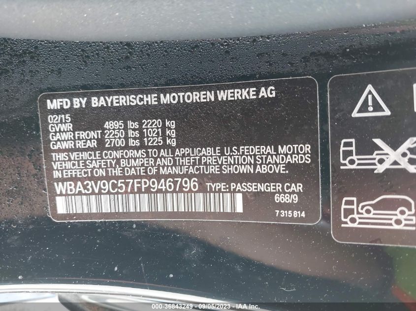 2015 BMW 4 SERIES 428I XDRIVE - WBA3V9C57FP946796