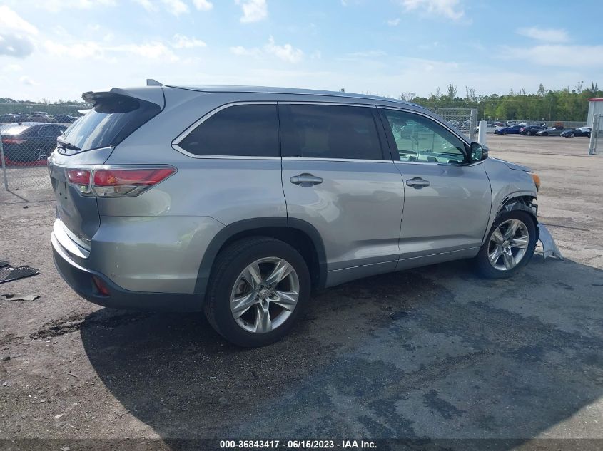 2015 TOYOTA HIGHLANDER LIMITED/LTD PLATINUM - 5TDYKRFH8FS071483