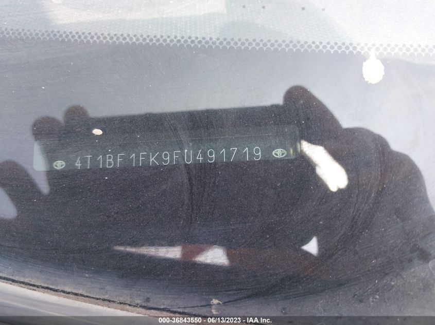 2015 TOYOTA CAMRY XLE/SE/LE/XSE - 4T1BF1FK9FU491719