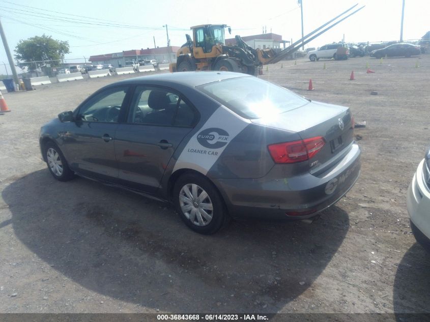 2015 VOLKSWAGEN JETTA SEDAN 2.0L S - 3VW2K7AJ0FM311983