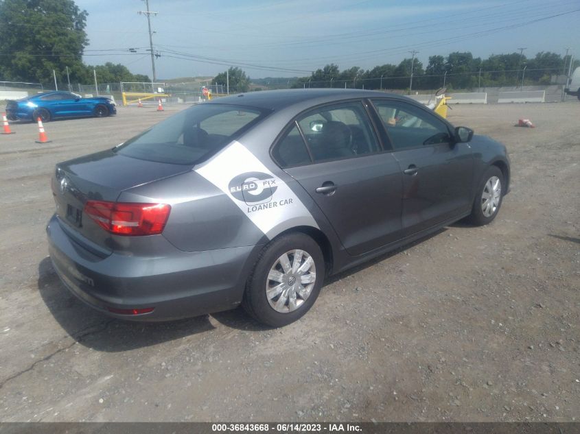 2015 VOLKSWAGEN JETTA SEDAN 2.0L S - 3VW2K7AJ0FM311983