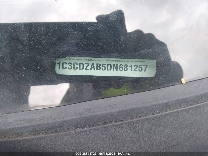 2013 DODGE AVENGER SE - 1C3CDZAB5DN681257