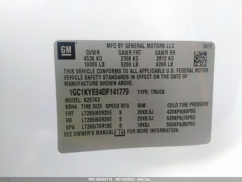 2013 CHEVROLET SILVERADO 2500HD LTZ - 1GC1KYE84DF141779