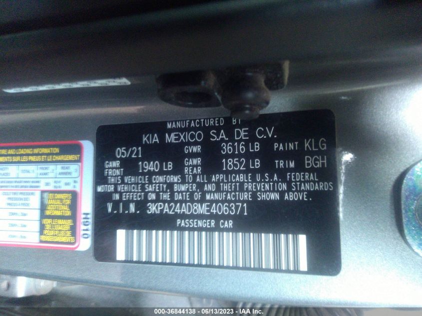 2021 KIA RIO S - 3KPA24AD8ME406371