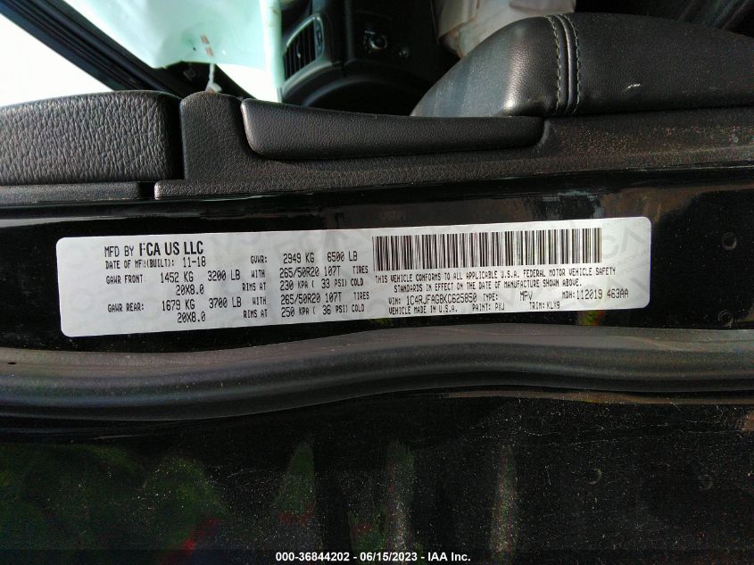 2019 JEEP GRAND CHEROKEE ALTITUDE - 1C4RJFAG8KC625850
