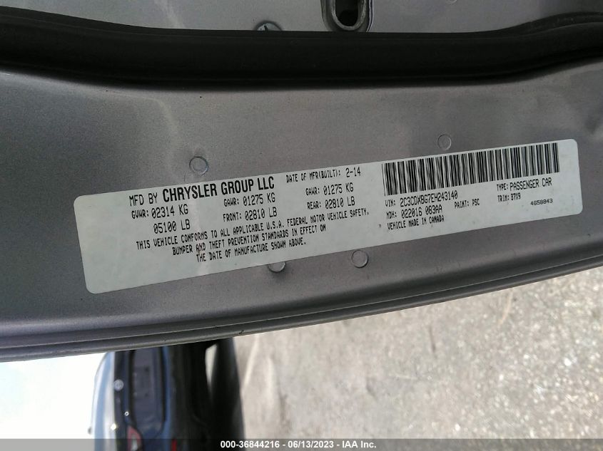 2014 DODGE CHARGER SE - 2C3CDXBG7EH243140