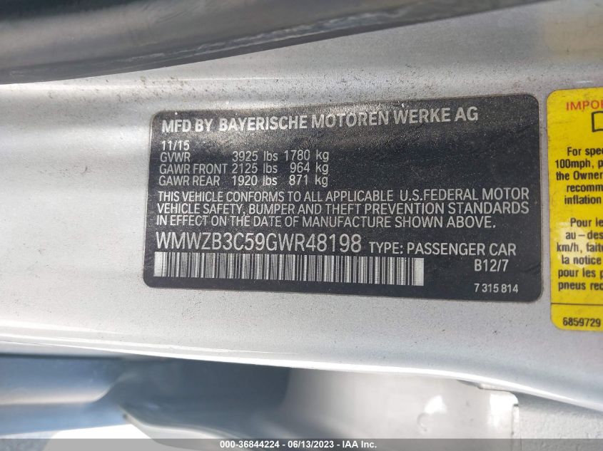 2016 MINI COOPER COUNTRYMAN - WMWZB3C59GWR48198