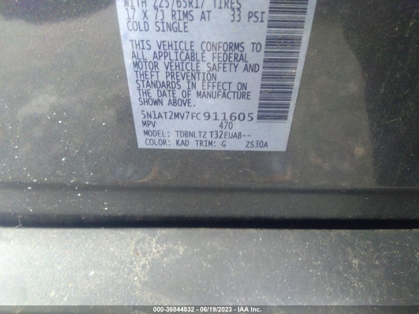 2015 NISSAN ROGUE SV - 5N1AT2MV7FC911605