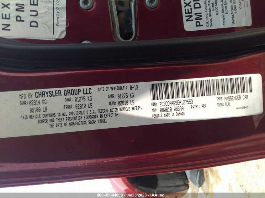 2014 CHRYSLER 300 - 2C3CCAAG9EH127553
