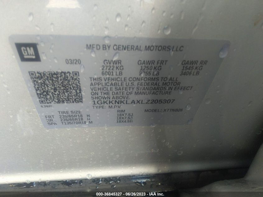 2020 GMC ACADIA SLE - 1GKKNKLAXLZ205307