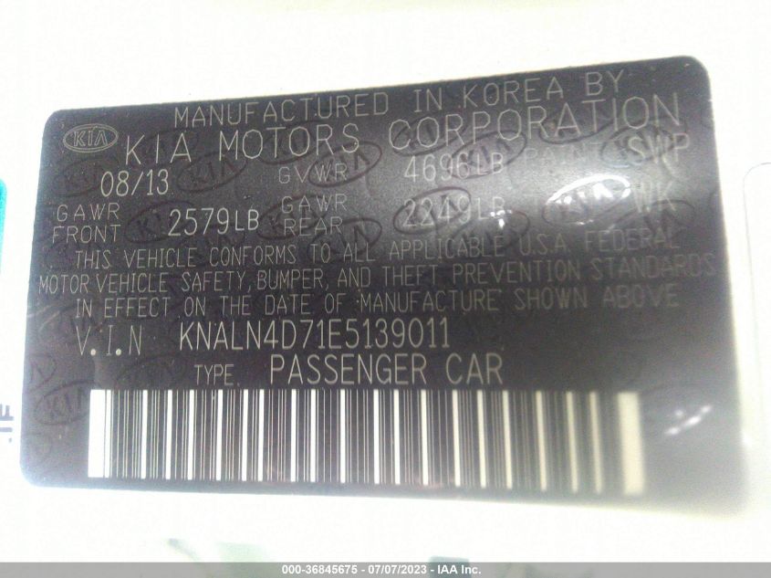 2014 KIA CADENZA PREMIUM - KNALN4D71E5139011