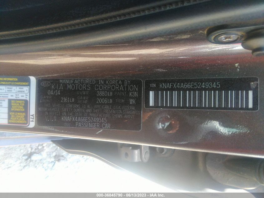 2014 KIA FORTE LX - KNAFX4A66E5249345
