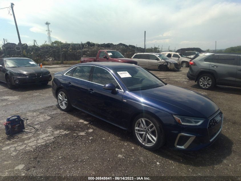 2022 AUDI A4 SEDAN S LINE PREMIUM - WAUDAAF41NN002717