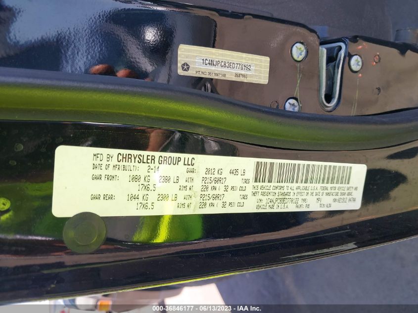 2014 JEEP PATRIOT LIMITED - 1C4NJPCB3ED770122