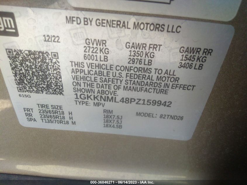2023 GMC ACADIA SLT - 1GKKNML48PZ159942