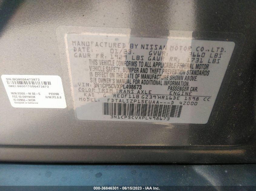2023 NISSAN KICKS SV - 3N1CP5CVXPL498673