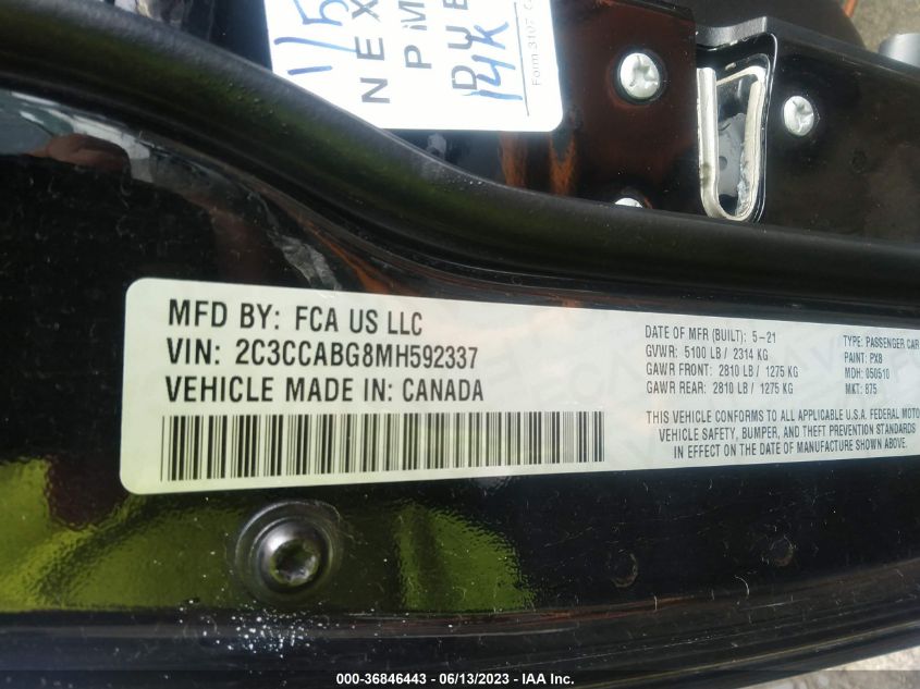 2021 CHRYSLER 300 300S - 2C3CCABG8MH592337