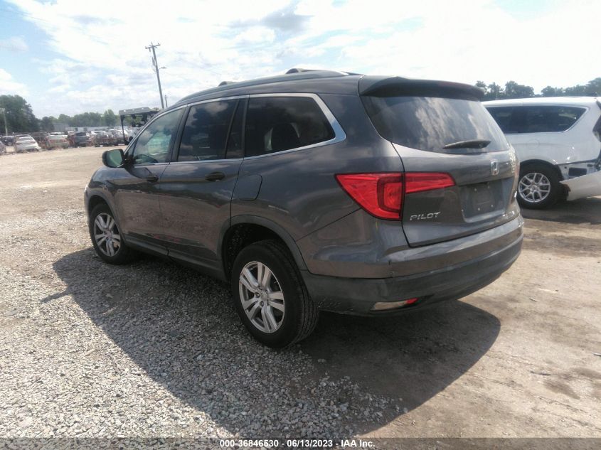 2016 HONDA PILOT LX - 5FNYF6H17GB028746