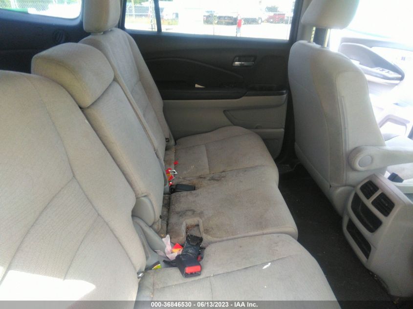 2016 HONDA PILOT LX - 5FNYF6H17GB028746