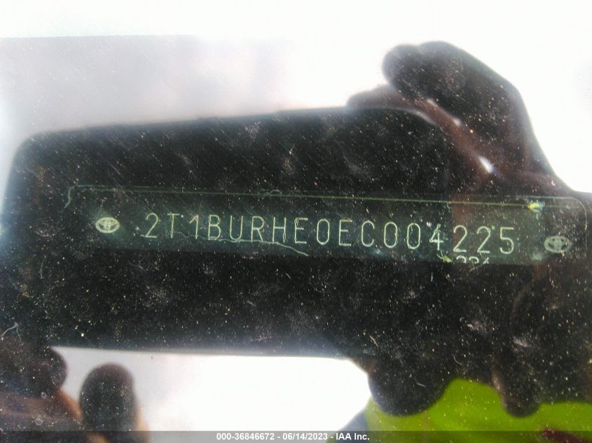 2014 TOYOTA COROLLA L/LE/S/S PLUS/LE PLUS - 2T1BURHE0EC004225