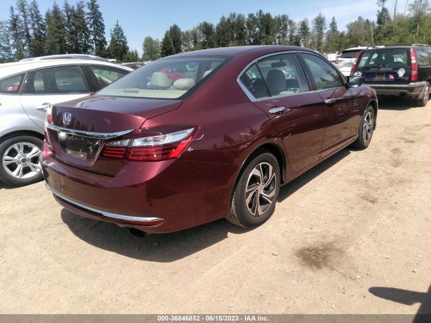 2016 HONDA ACCORD SEDAN LX - 1HGCR2F38GA122871