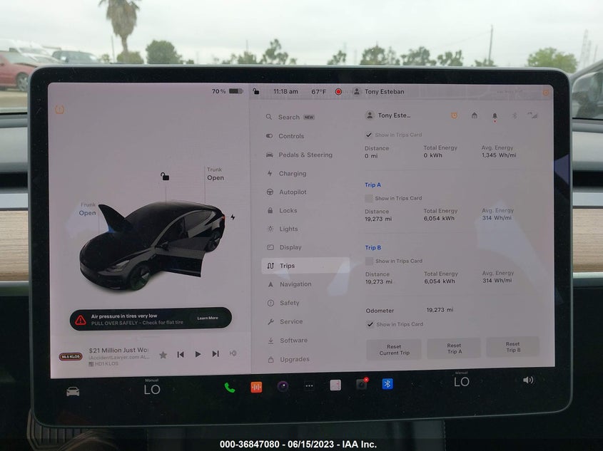 VIN 5YJ3E1EBXMF861966 2021 TESLA MODEL 3 LONG RANGE