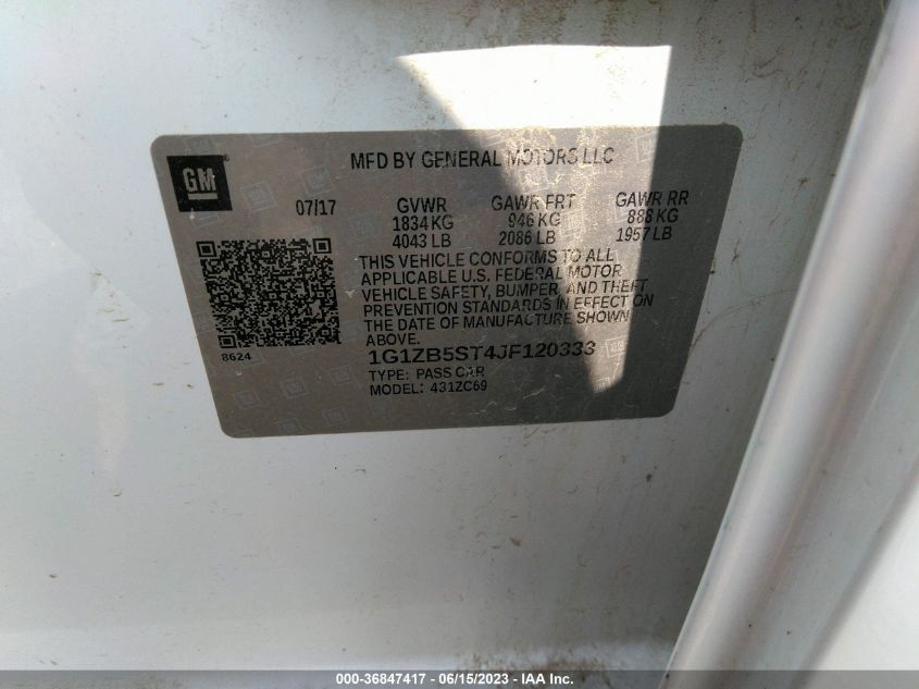 2018 CHEVROLET MALIBU LS - 1G1ZB5ST4JF120333