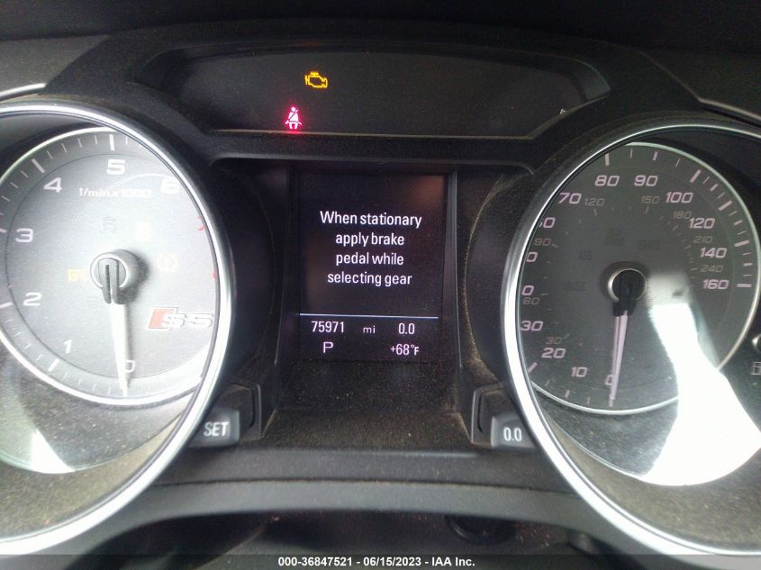 2015 AUDI S5 PREMIUM PLUS WAUCGAFRXFA026173