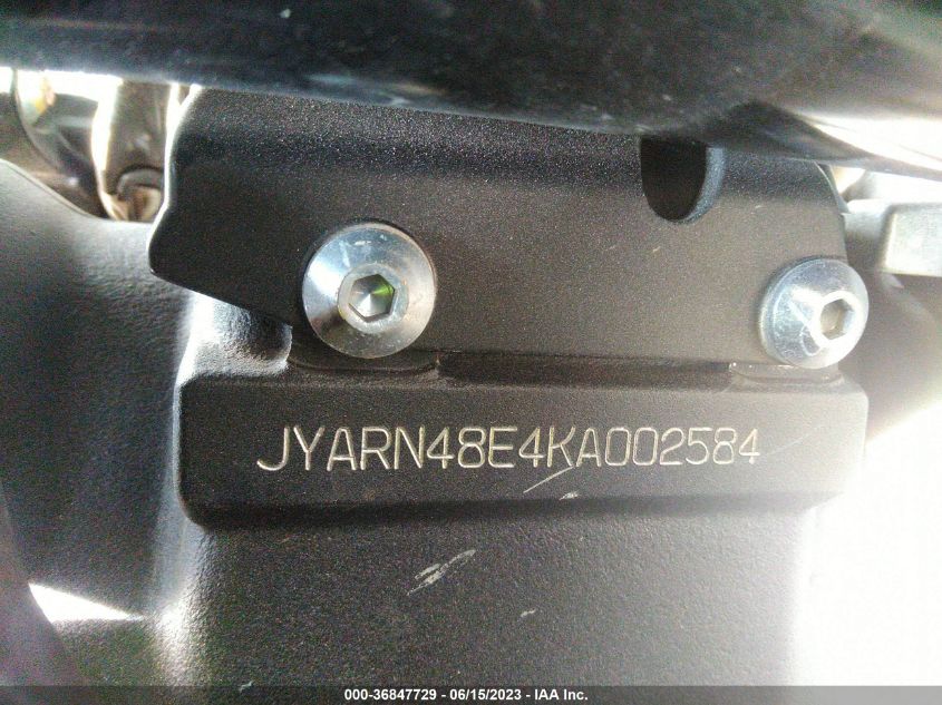 2019 YAMAHA MTN1000 JYARN48E4KA002584