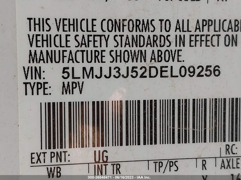 2013 LINCOLN NAVIGATOR L 5LMJJ3J52DEL09256
