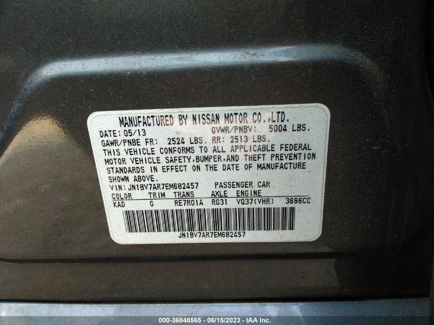 2014 INFINITI Q50 SPORT - JN1BV7AR7EM682457
