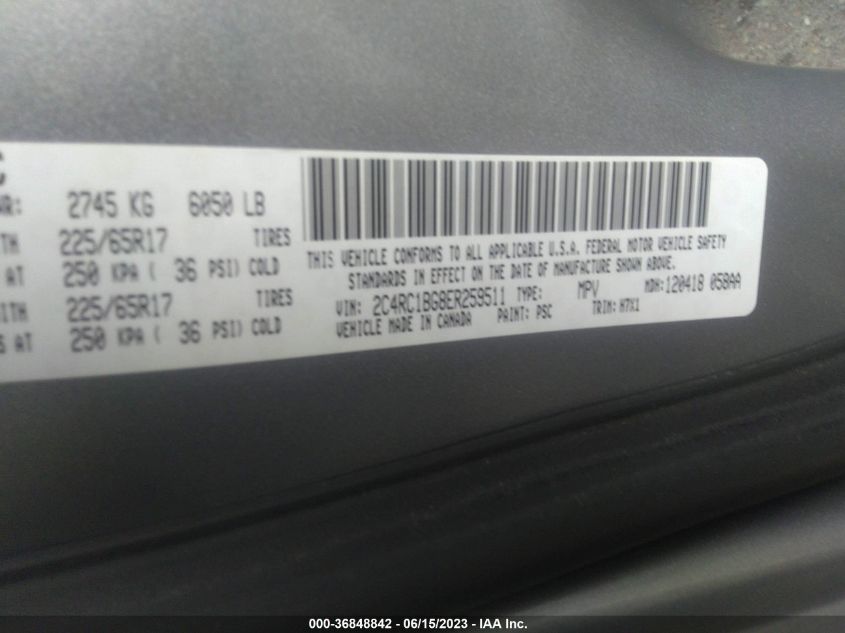2014 CHRYSLER TOWN & COUNTRY TOURING - 2C4RC1BG8ER259511