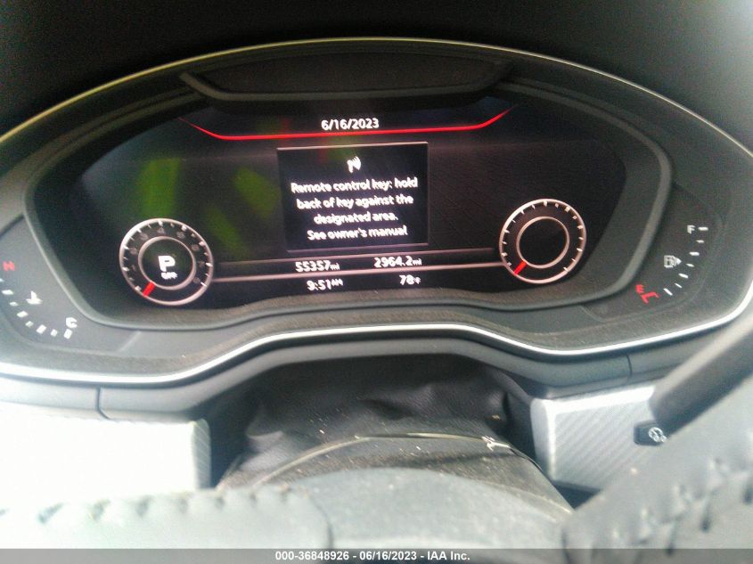 2018 AUDI A5 SPORTBACK PREMIUM PLUS - WAUBNCF56JA027680