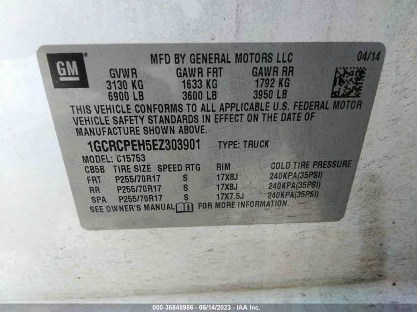 2014 CHEVROLET SILVERADO 1500 WORK TRUCK - 1GCRCPEH5EZ303901
