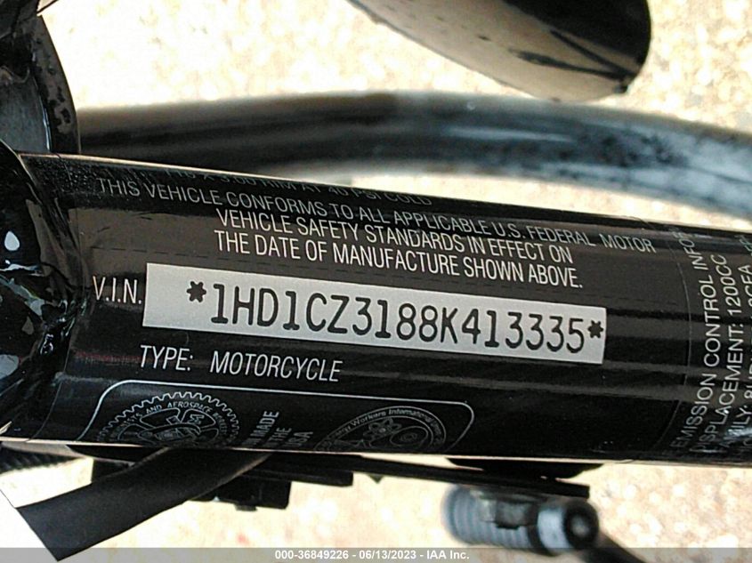 2008 HARLEY-DAVIDSON XL1200 N - 1HD1CZ3188K413335