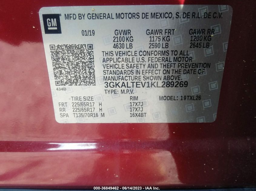 3GKALTEV1KL289269 GMC Terrain SLE 9