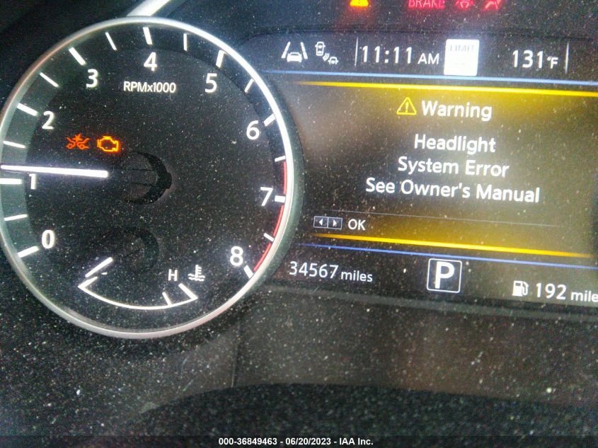 2020 NISSAN MAXIMA SV - 1N4AA6CV7LC375873