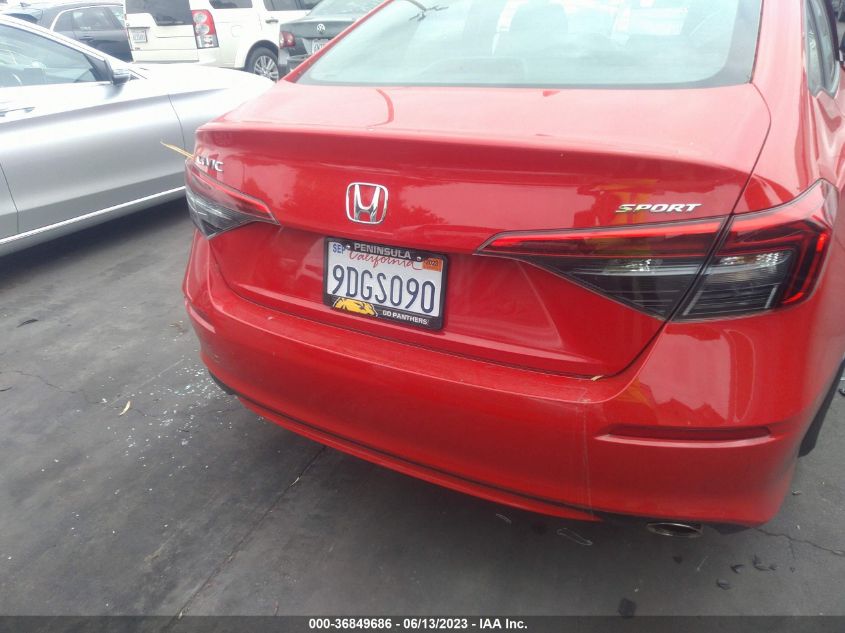 2022 HONDA CIVIC SEDAN SPORT - 2HGFE2F59NH599057