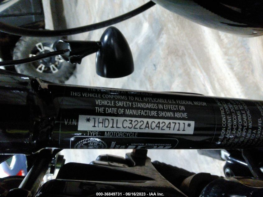 2010 HARLEY-DAVIDSON XL1200 X - 1HD1LC322AC424711