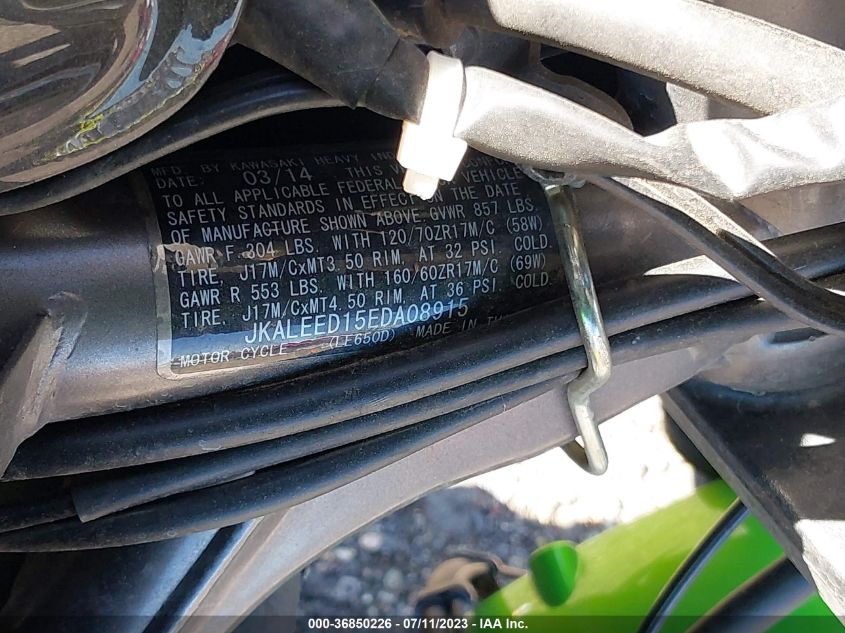 2014 KAWASAKI KLE650 D - JKALEED15EDA08915
