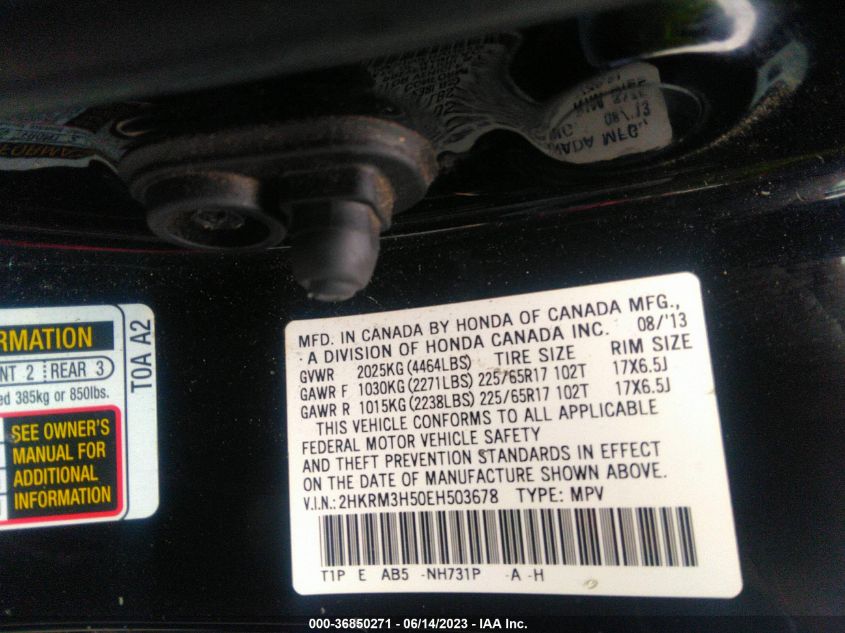 2014 HONDA CR-V EX - 2HKRM3H50EH503678